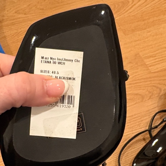 Jimmy Choo Black Heels with Silver Accents - Picture 7 of 8